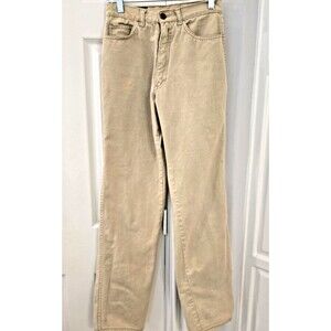 90s Y2k Vintage Izod Lacoste Pants Womens 12 Khaki Beige High Rise Straight Leg
